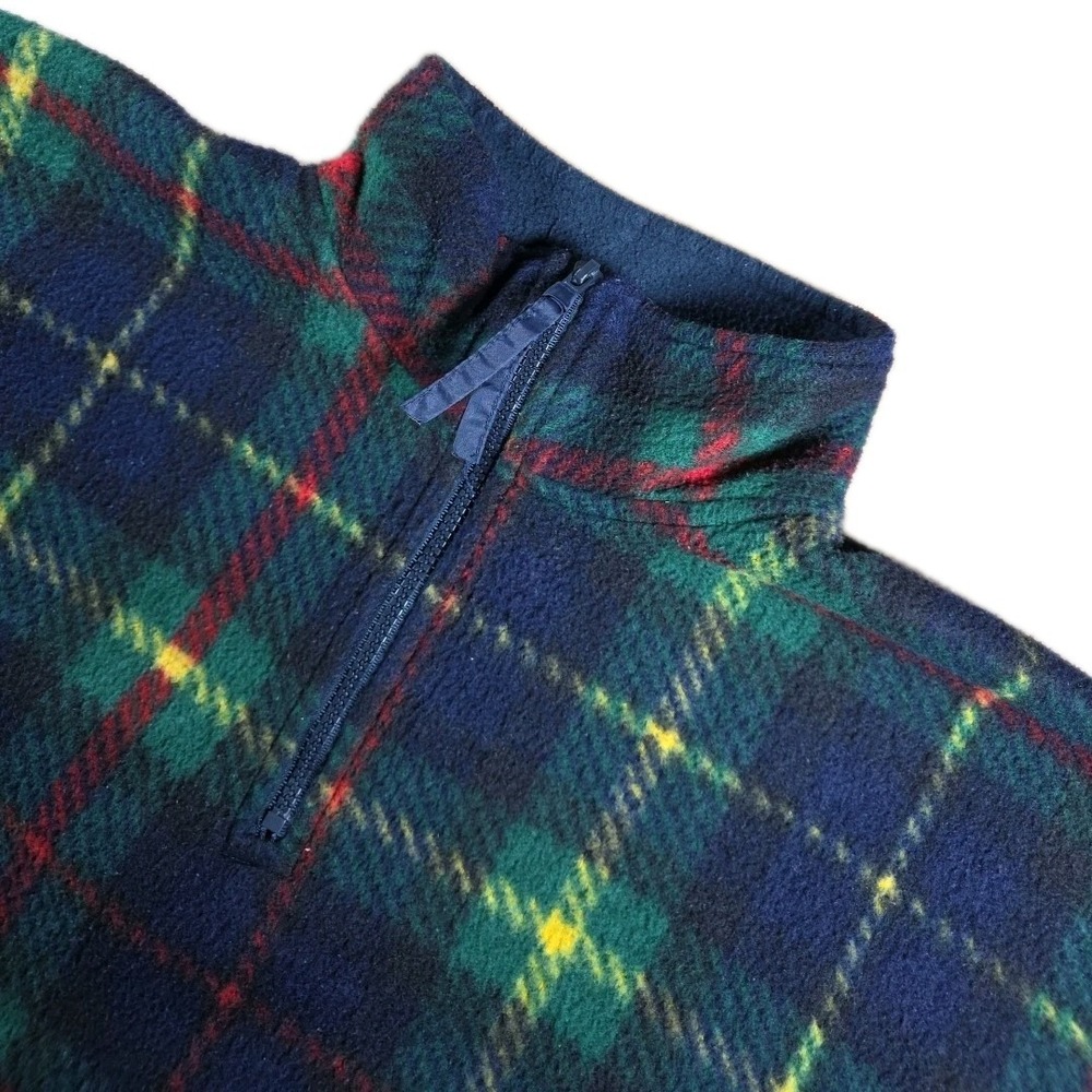 Vintage Bugle Boy Jacket Mens XL MULITCOLOR  Fleece Quarter Zip Pullover‎